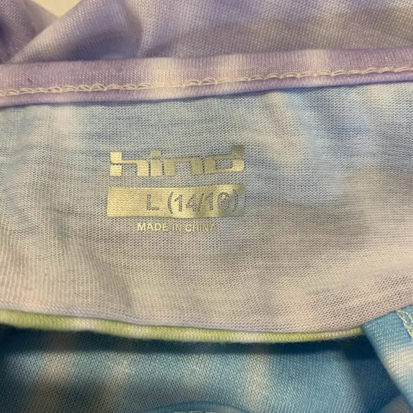 Hind Girls Tie Dye Girls Run The World Relax Tank Top Size L NWT - Picture 10 of 16